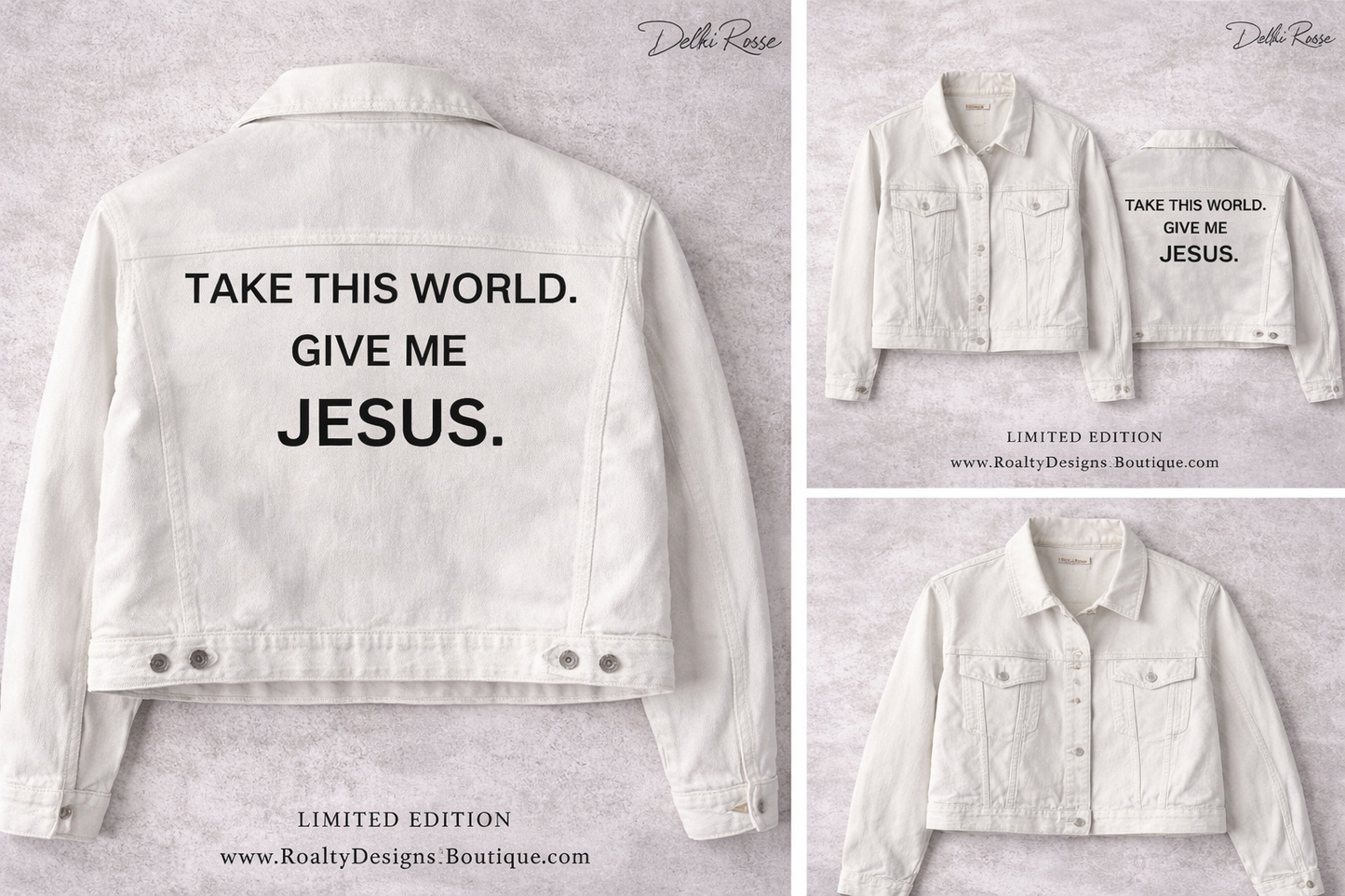Take this World, Give me Jesus White Jacket I Limited Edition