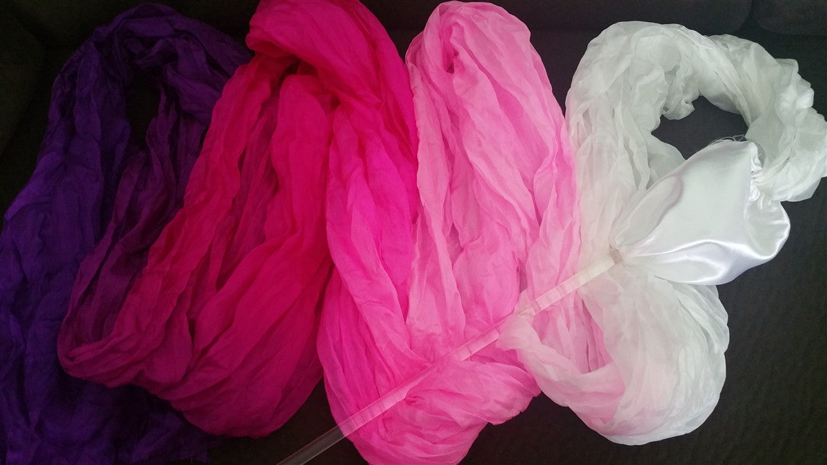 Joy Throw Streamer - Mix color Pink Silk Flower Praise and worship Dance Throw Streamer