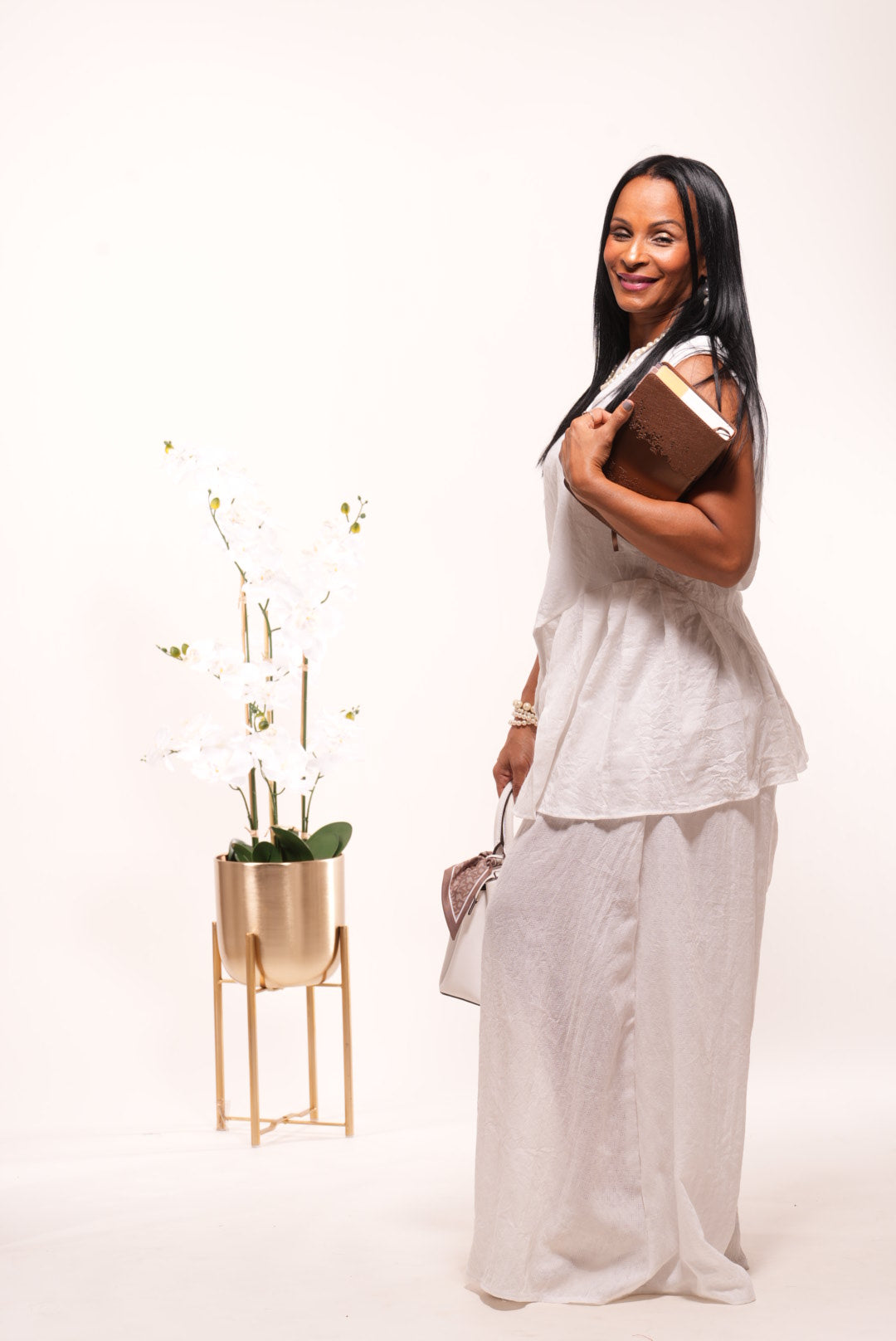 "Whole in Him” Linen Top
