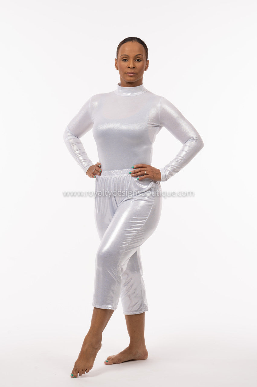 Metallic Capri Pants – High-Quality Stretch Fabric