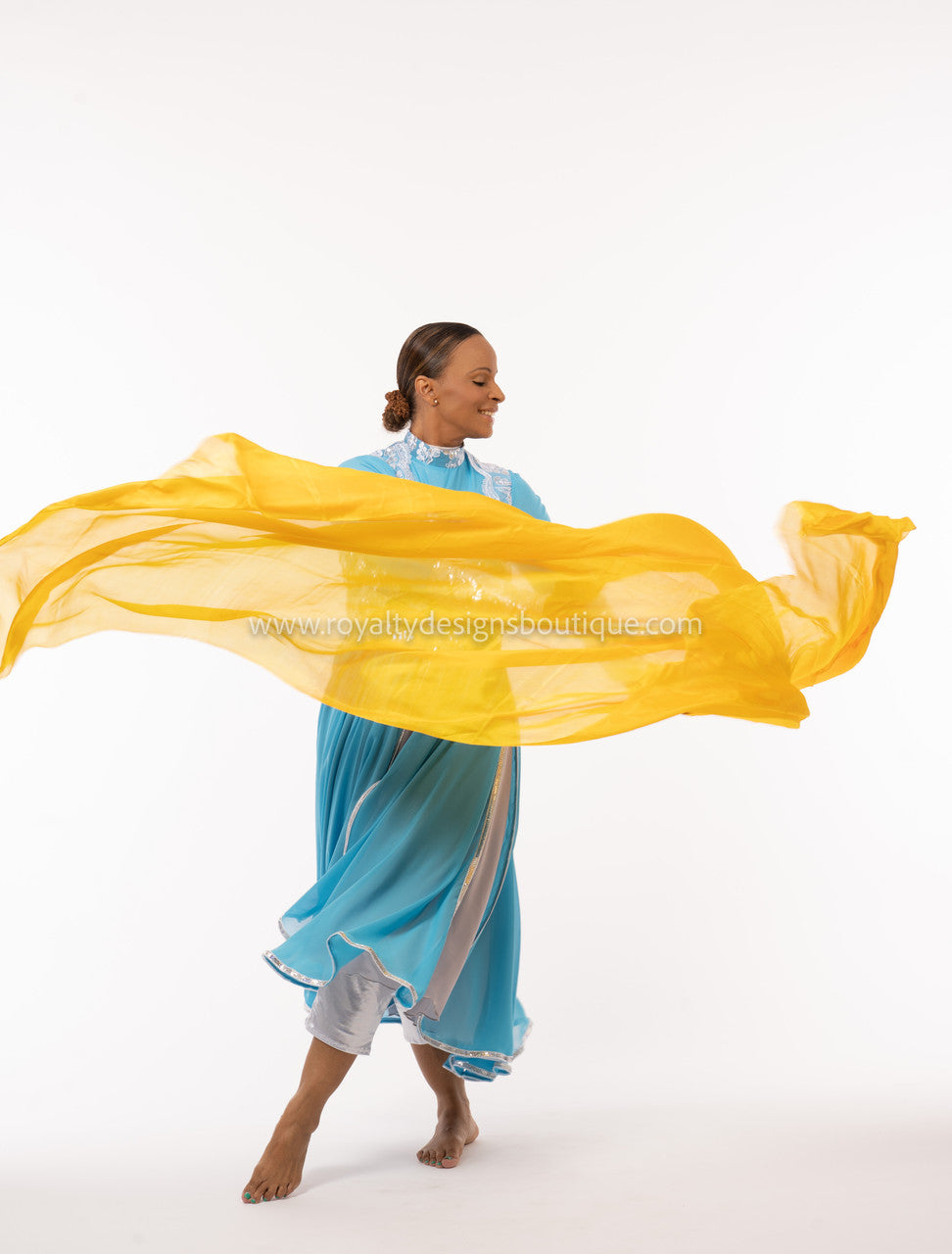 Silk Worship Veil – Prophetic Praise Dance | Colors Vary | 98” x 43”
