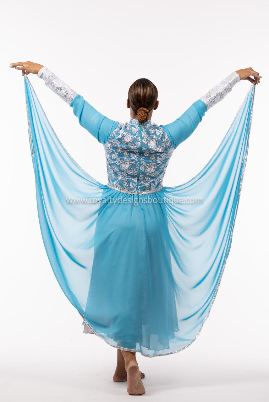 ESTHER Collection β Premium Double-Skirt Elegant Blue Dress
