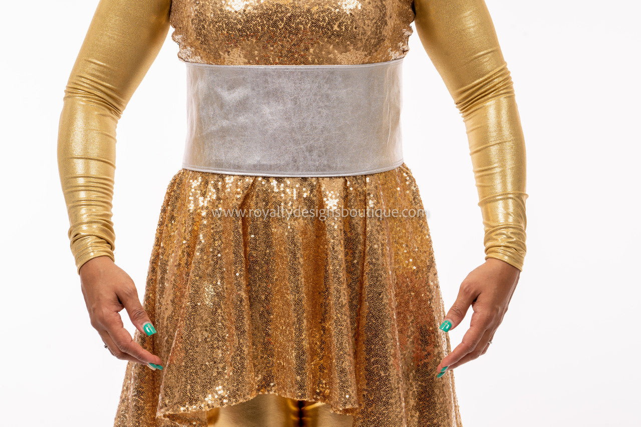 Solid Metallic Satin Praise Dance Sash / Belt (Final Sale)*