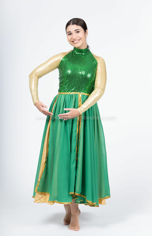 Princess Praise Dance Dress in Sequin and Chiffon | Available in Multiple Colors I Princess Collection