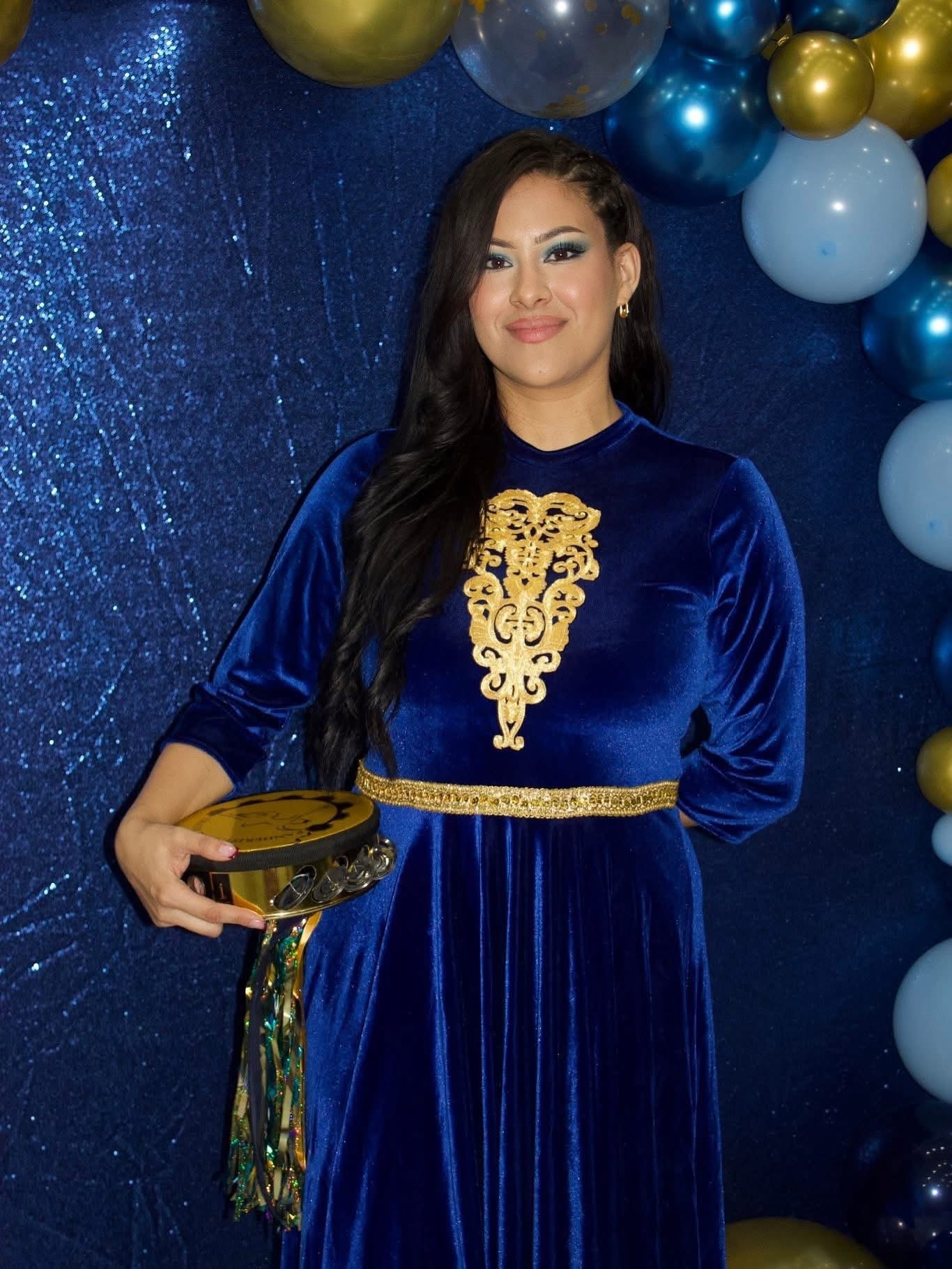 Velvet Worship Tunic with Gold Chest Accent & Waist Trim – Emporium Collection