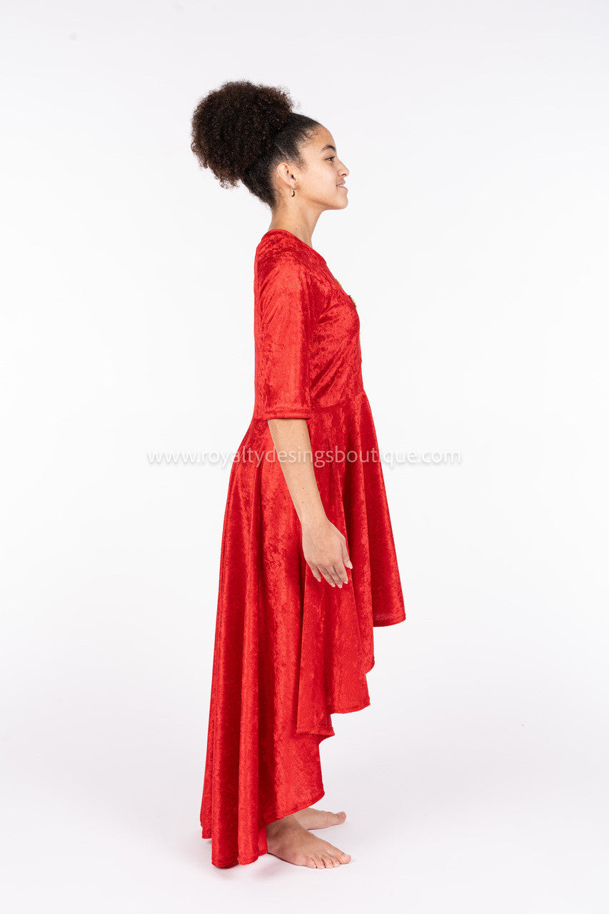 FORGIVENESS Red Velvet Dance Tunic