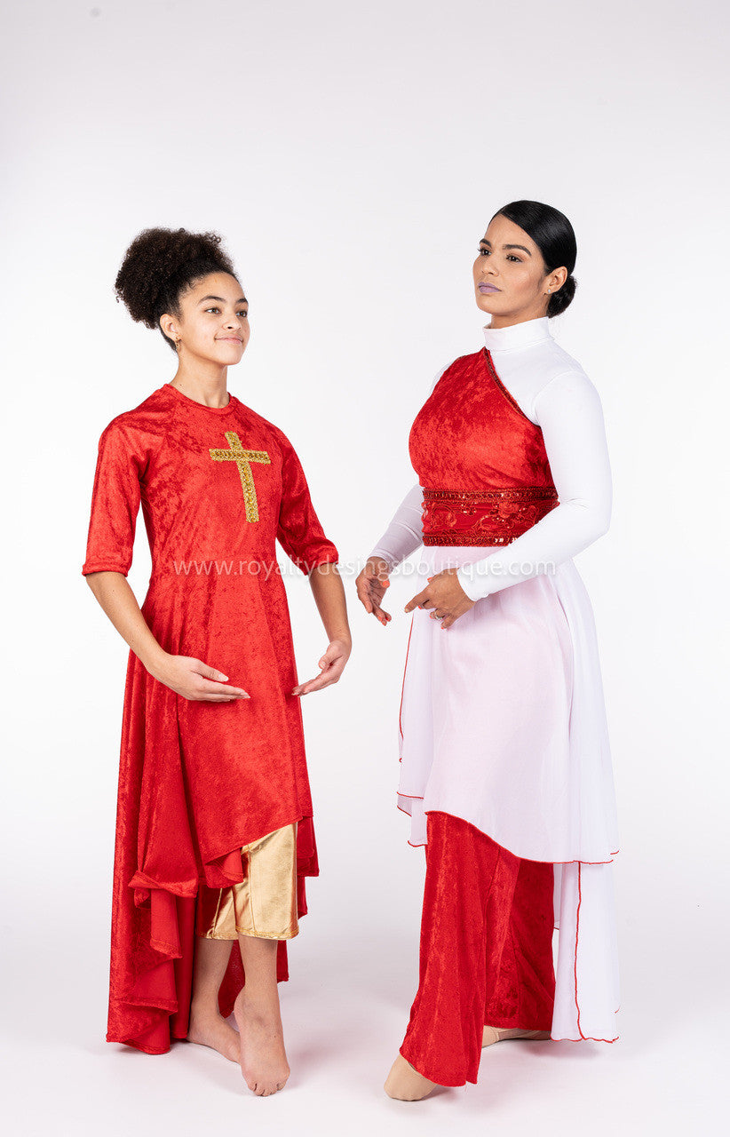 FORGIVENESS Red Velvet Dance Tunic