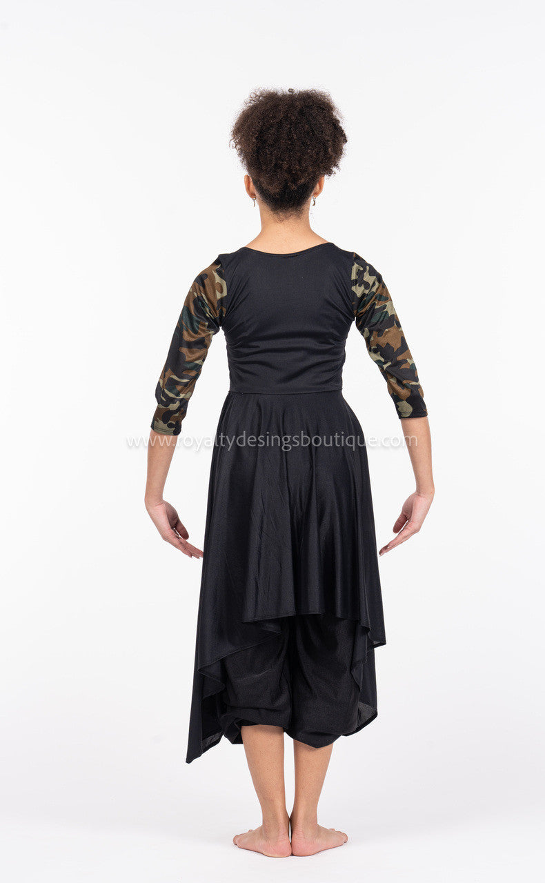 Camo Cross - Black and green Tunic (Final Sale)
