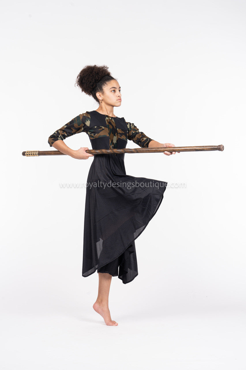 Camo Cross - Black and green Tunic (Final Sale)