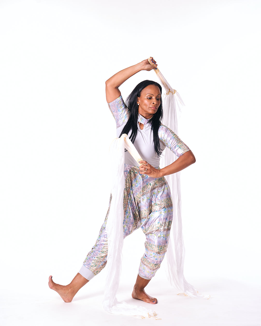 Praise & Worship Dance Fans (Set of 2 – Left & Right) | Silk Veils | Solid & Multicolor