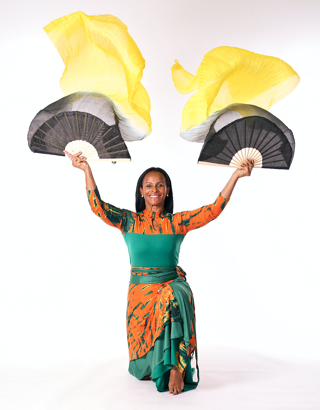 Praise & Worship Dance Fans (Set of 2 – Left & Right) | Silk Veils | Solid & Multicolor