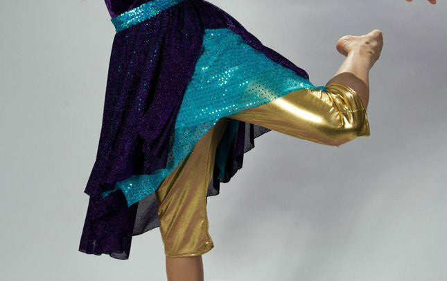 Metallic Capri Pants – High-Quality Stretch Fabric
