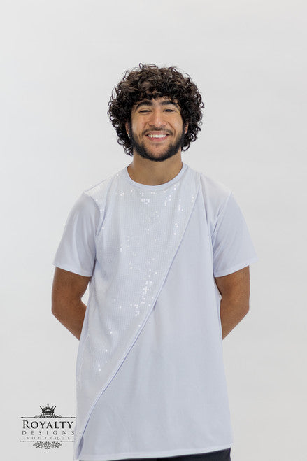 Male Velvet Tunic with Silver Sequin
