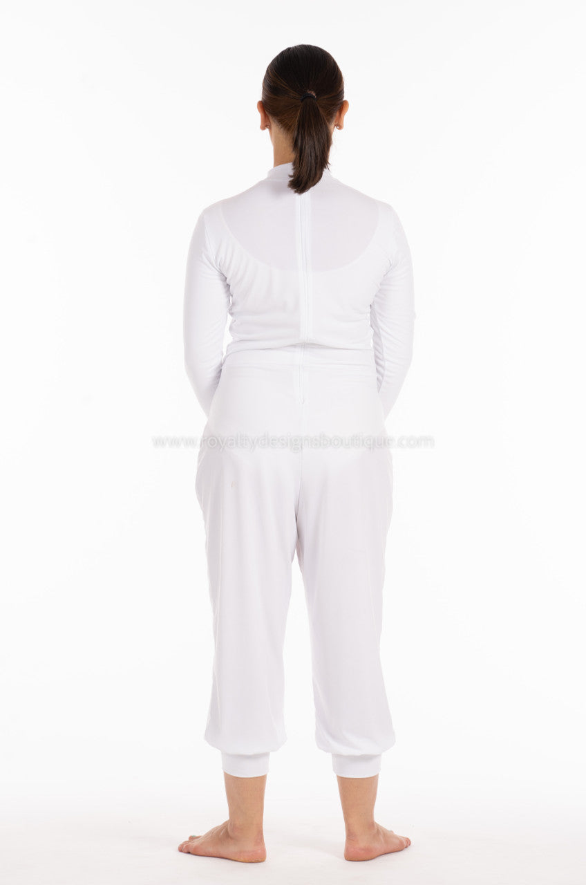 Capri Unitard – Stretch Satin Praise & Worship Dancewear
