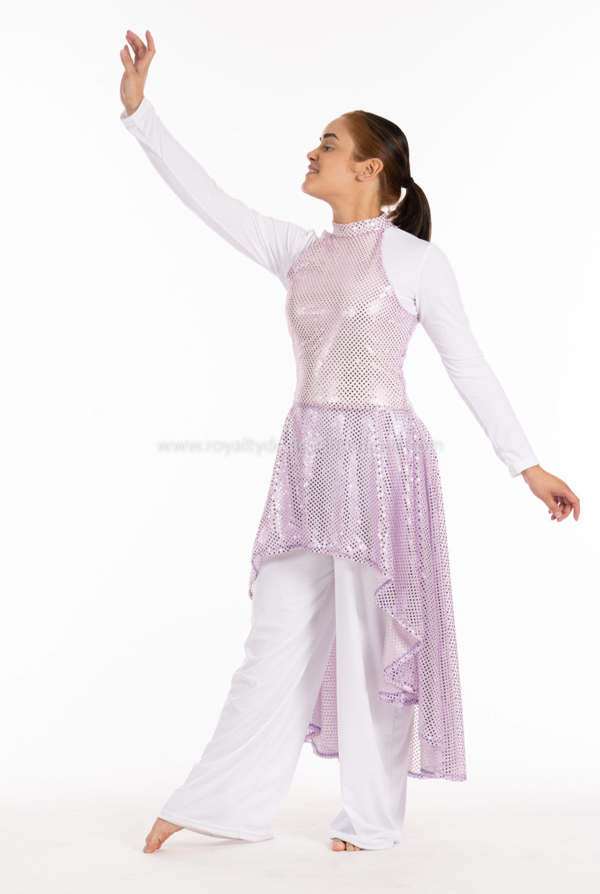 Hi-Low Sequin Worship Tunic – Shimmery Stretch Fabric (Final Sale)