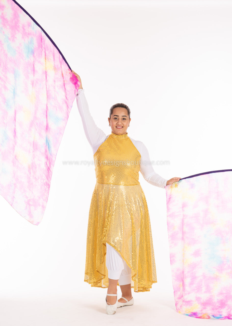 Hi-Low Sequin Worship Tunic – Shimmery Stretch Fabric (Final Sale)