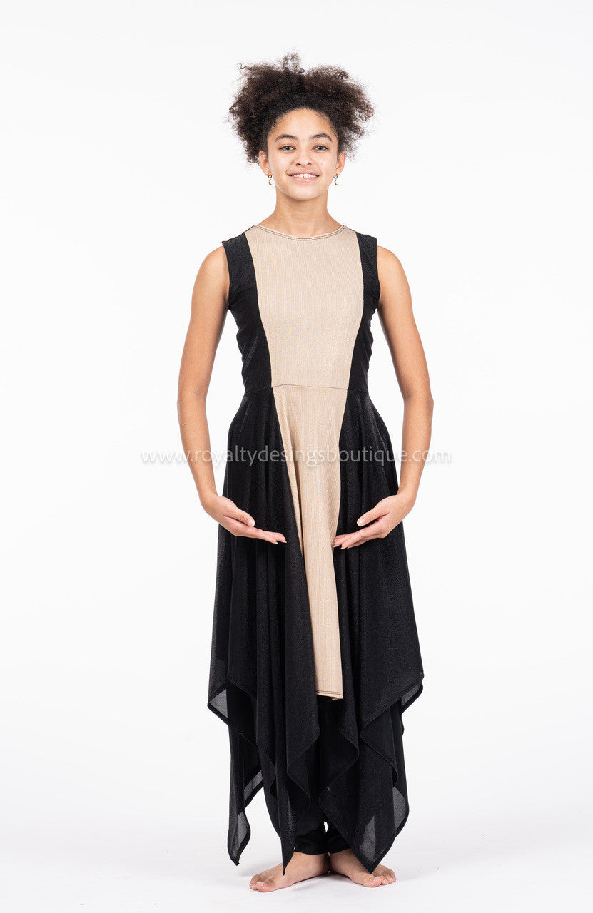 Black and Beige Tunic (Final Sale)
