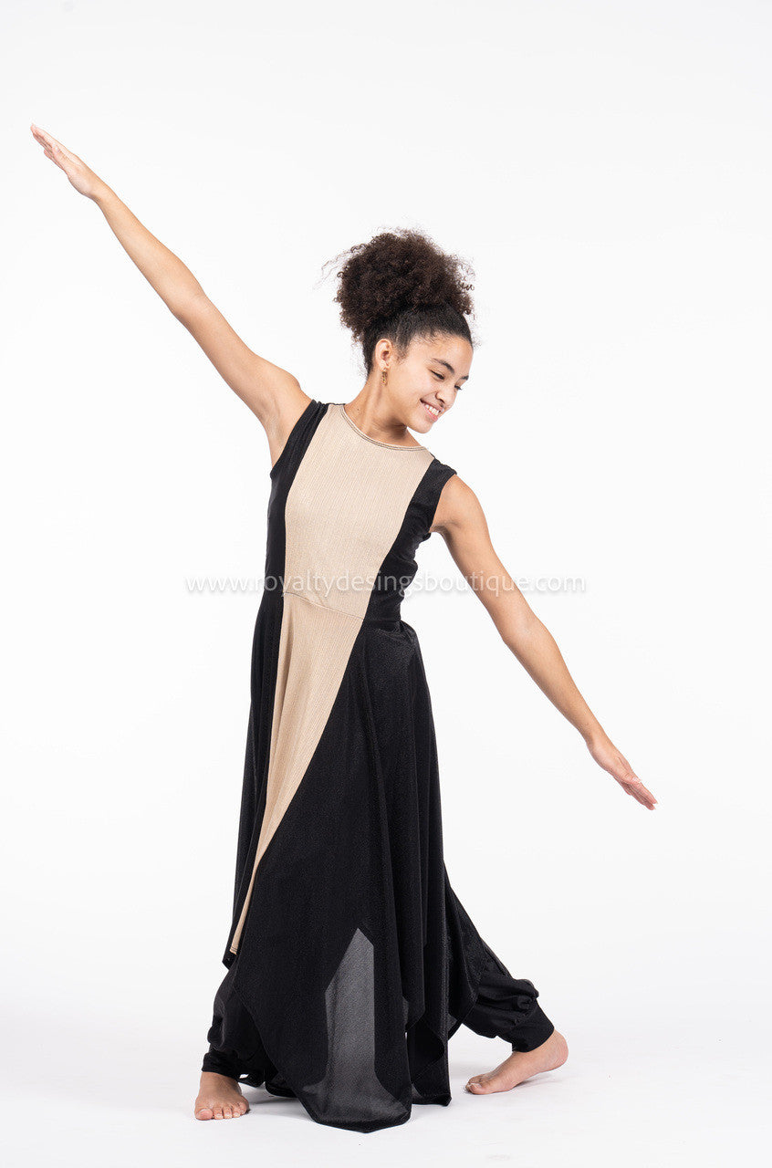 Black and Beige Tunic (Final Sale)