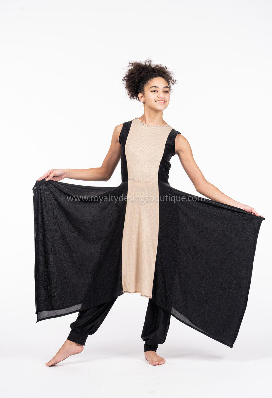 Black and Beige Tunic (Final Sale)