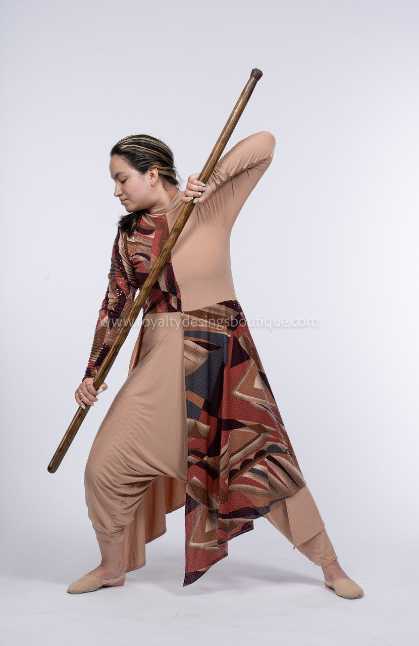 Brown Mix Lycra Unitard - 'On earth as in Heaven (Final Sale ! )