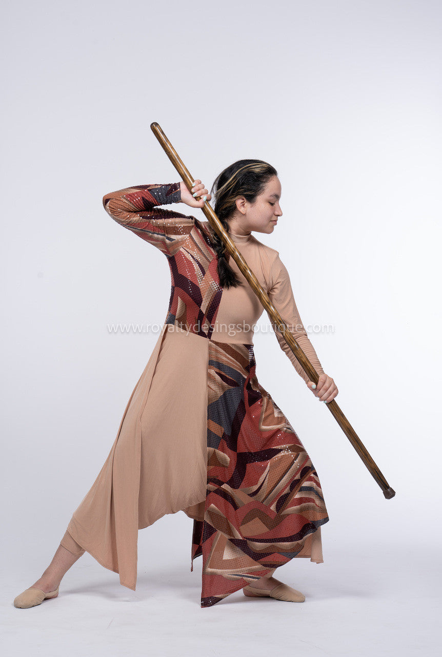 Brown Mix Lycra Unitard - 'On earth as in Heaven (Final Sale ! )