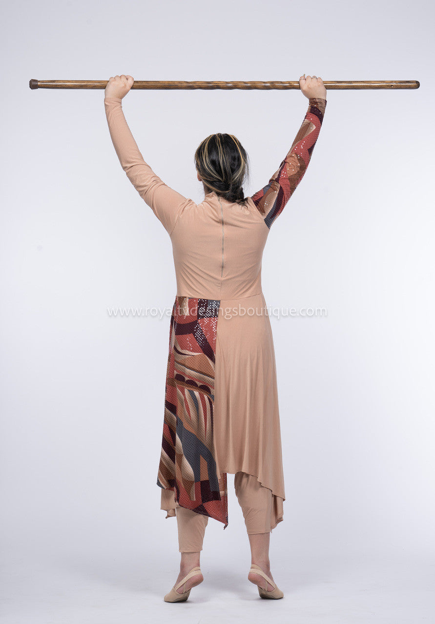 Brown Mix Lycra Unitard - 'On earth as in Heaven (Final Sale ! )