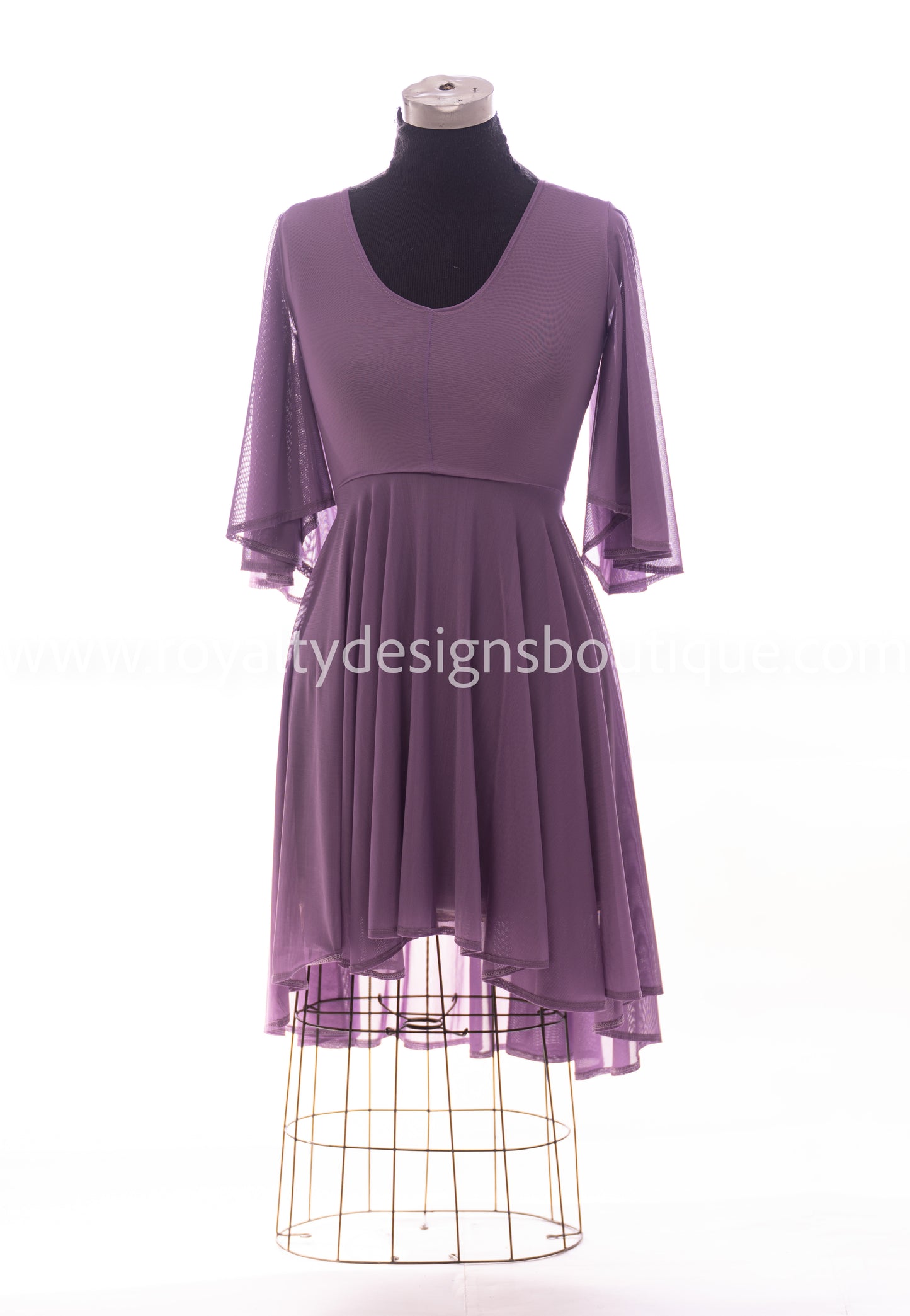 "Royal Flow" Lavender Mesh Praise Dance Overlay (Final Sale)