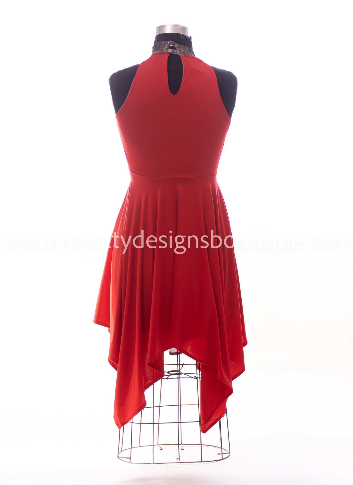 Warrior’s Tunic – Red & Camo Lycra Praise Dance Garment