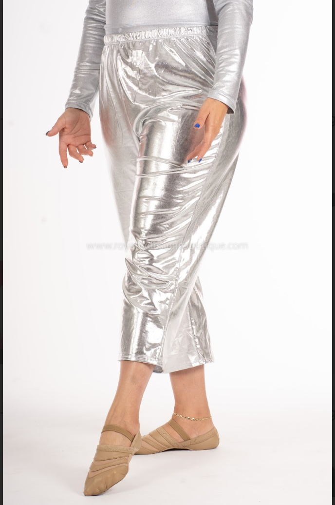 Metallic Capri Pants – High-Quality Stretch Fabric