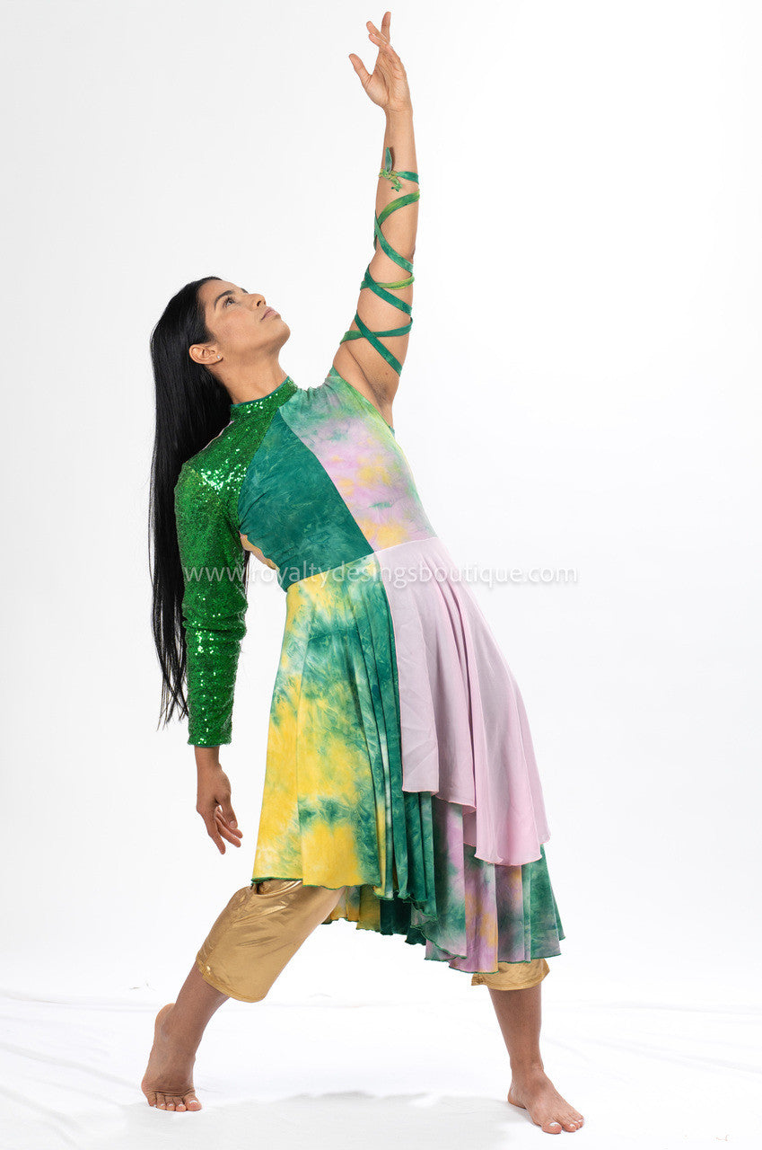 Ascend Collection – Garden of Praise Lycra & Chiffon Worship Tunic (Final Sale)