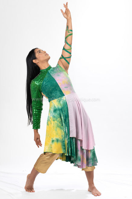 Ascend Collection – Garden of Praise Lycra & Chiffon Worship Tunic (Final Sale)