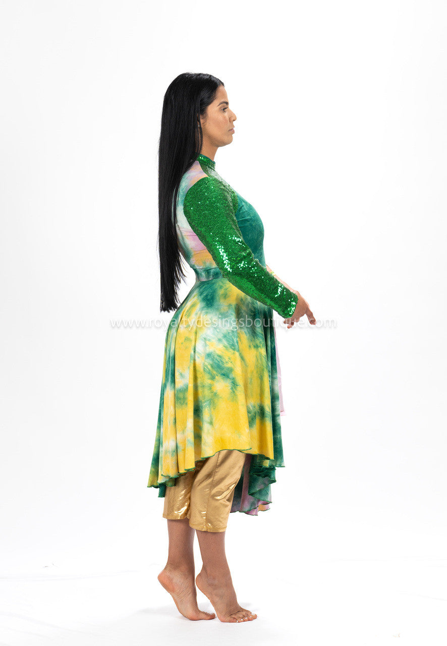 Ascend Collection – Garden of Praise Lycra & Chiffon Worship Tunic (Final Sale)