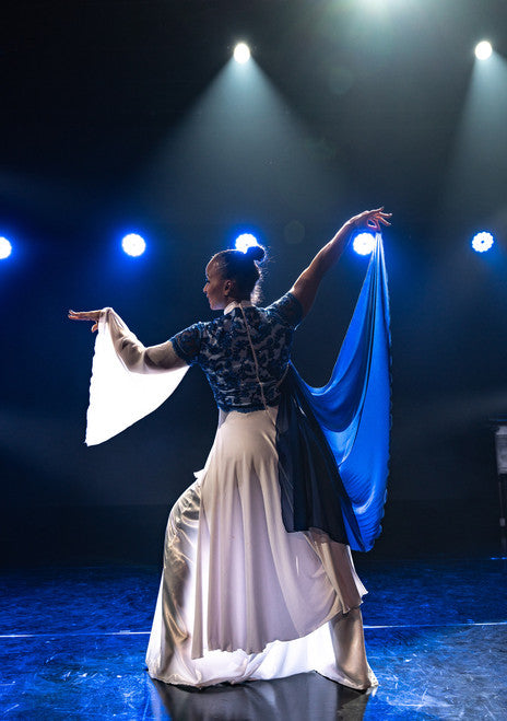 Eden Bloom Dance Tunic | Lycra & Chiffon – Kingdom Covenant Collection