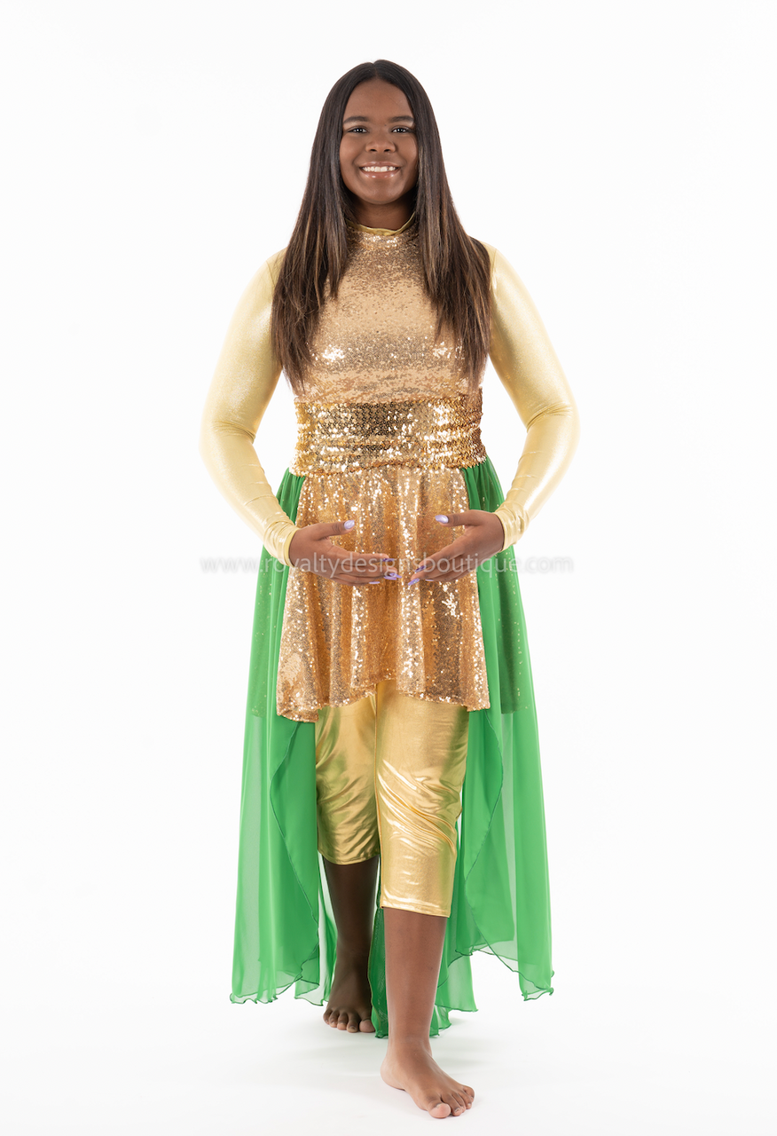 PRAISE HIM - Short Sequin Ephod Dress available in gold or silver