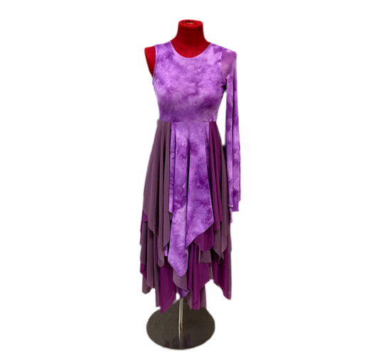 Purple Mesh Fancy Dress (Final Sale)