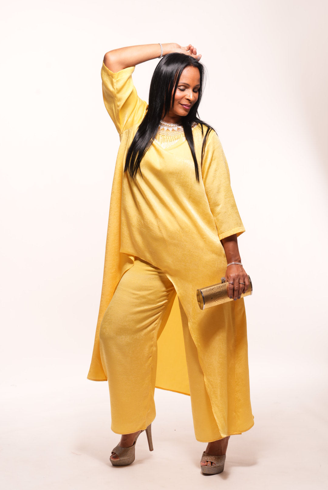 🌼 “Surrendered” Silk Flow Top  : YES Collection