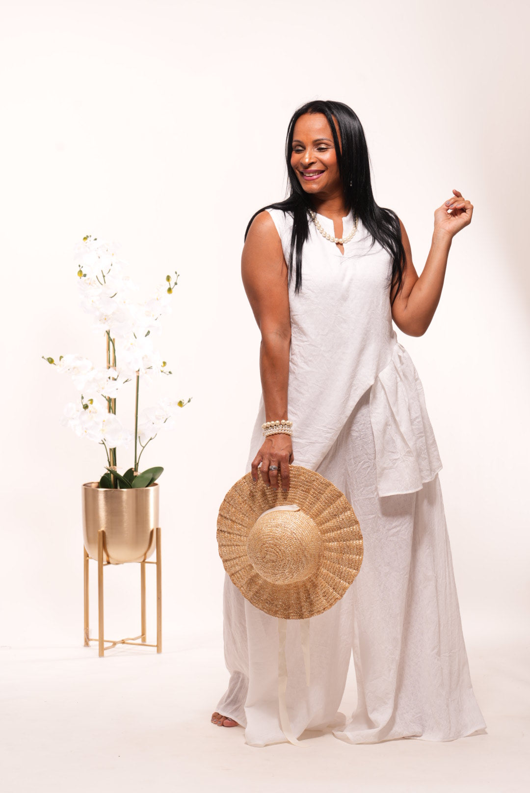 "Whole in Him” Linen Top