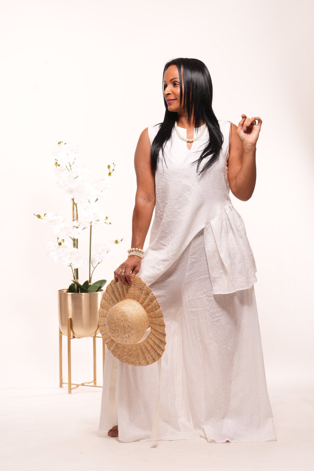 "Whole in Him” Linen Top