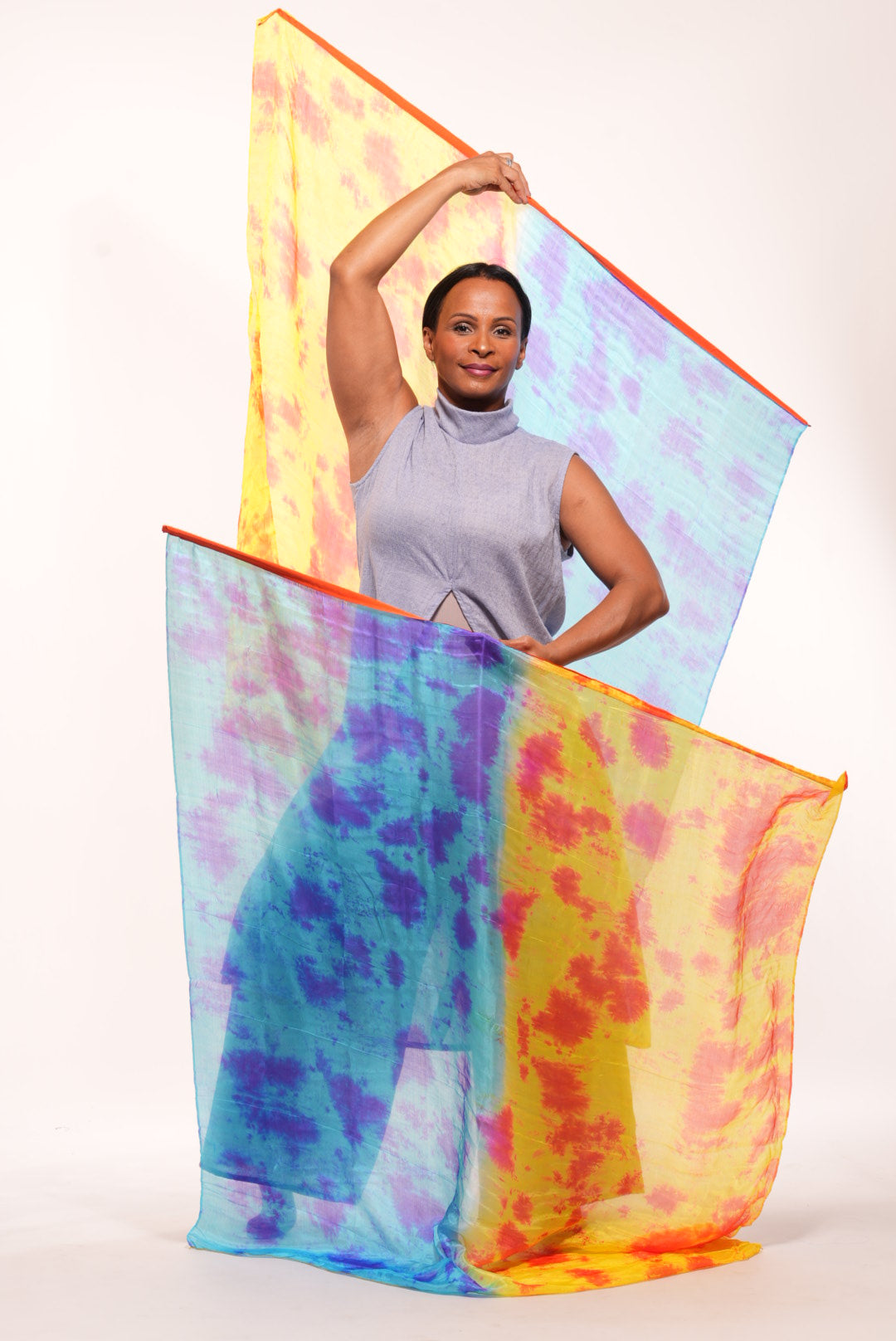 “Promise” Slit-Front Linen Top