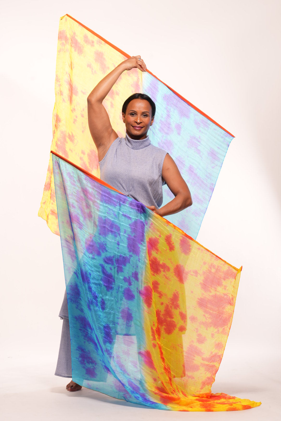 “Promise” Slit-Front Linen Top