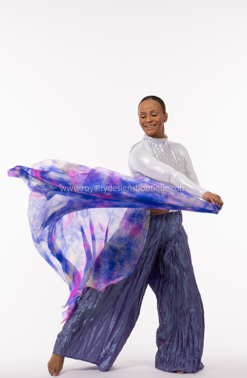 Purple and Pink TIE DYE SILK VEIL