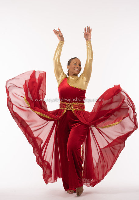 red and gold praise dance dress IDOPIP Women Metallic Gold Liturgical Praise Dance Dress Long Sleeve Lyrical Dancewear Worship Dress