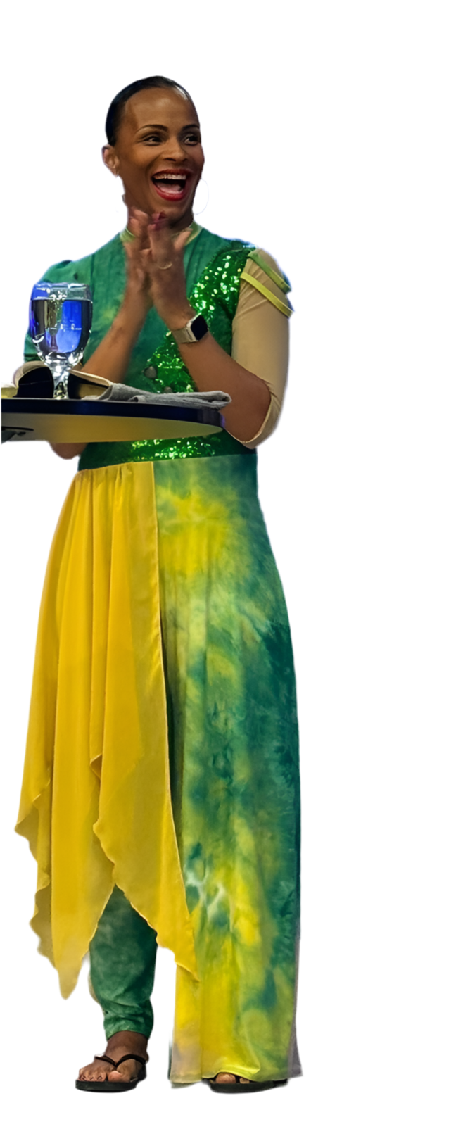 Contemporary Watercolor Lycra & Sequin One-Piece Jumpsuit I ASCEND (Final Sale)