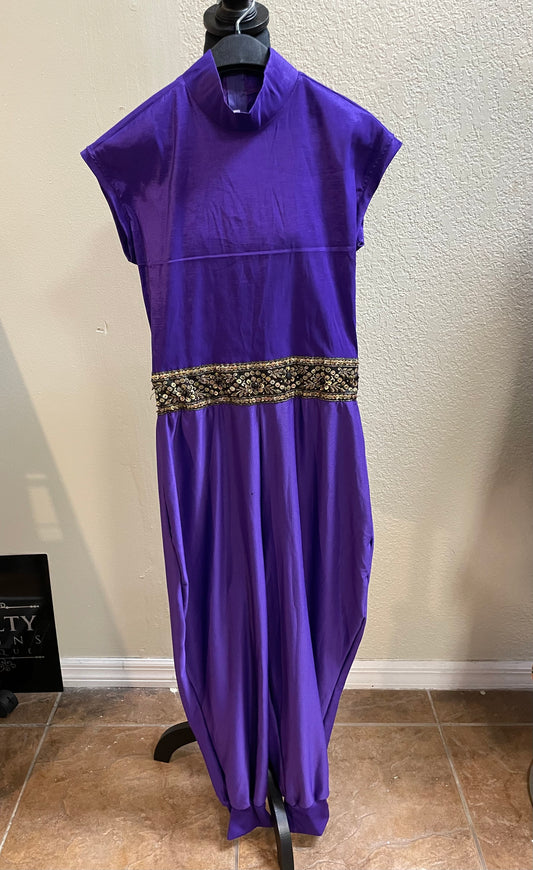 Purple Jumpsuit in Tafetta fabric ( last sale )