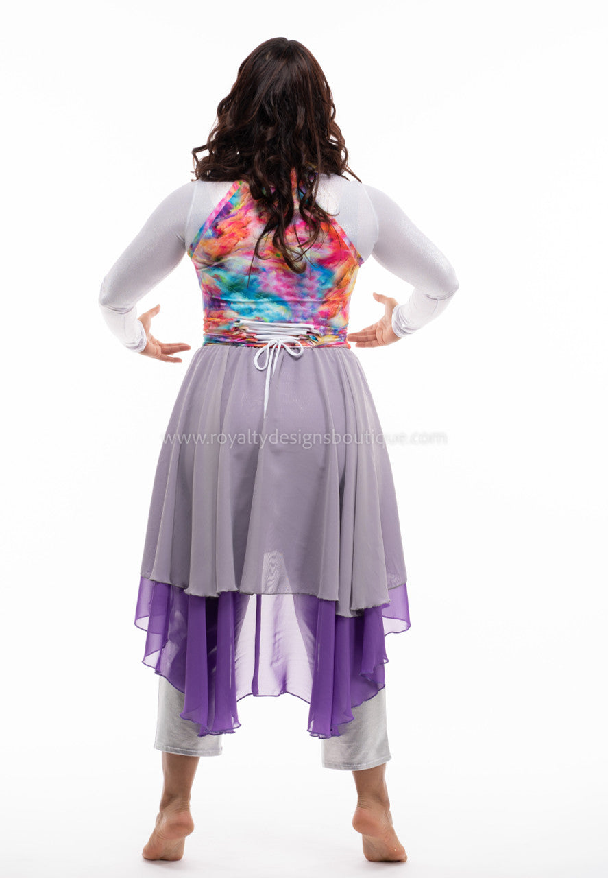 Revival Collection Asymmetrical Halter Top Praise Dance Tunic Dress