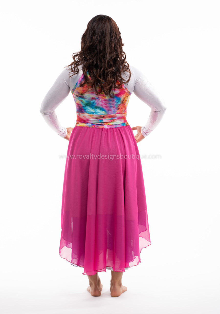 Revival Collection Asymmetrical Halter Top Praise Dance Tunic Dress