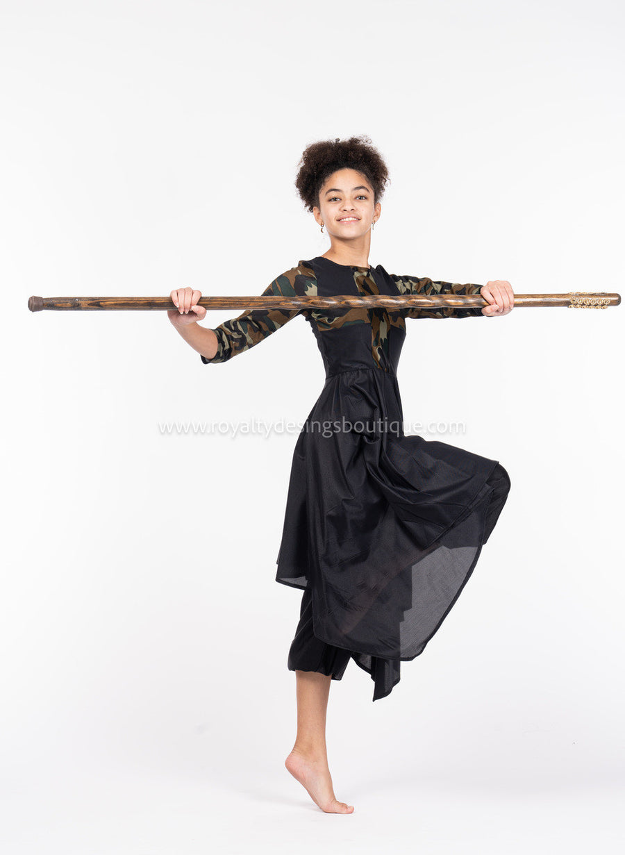 Camo Cross - Black and green Tunic (Final Sale)