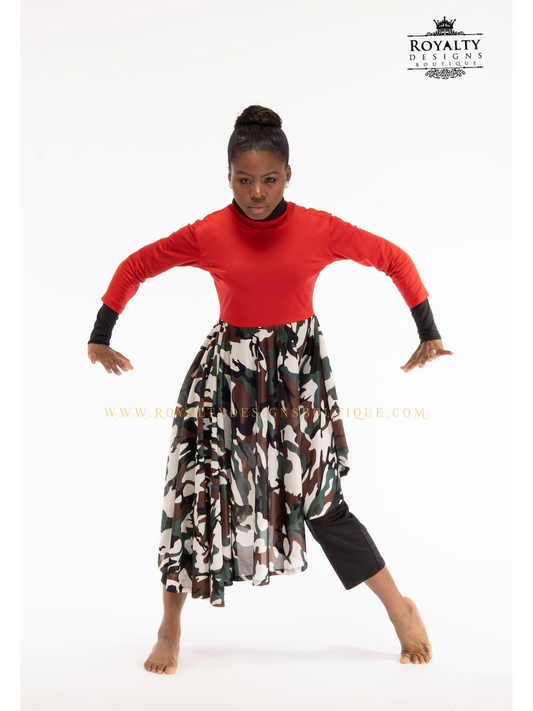 **Red and Camouflage Asymmetrical Warfare Overlay