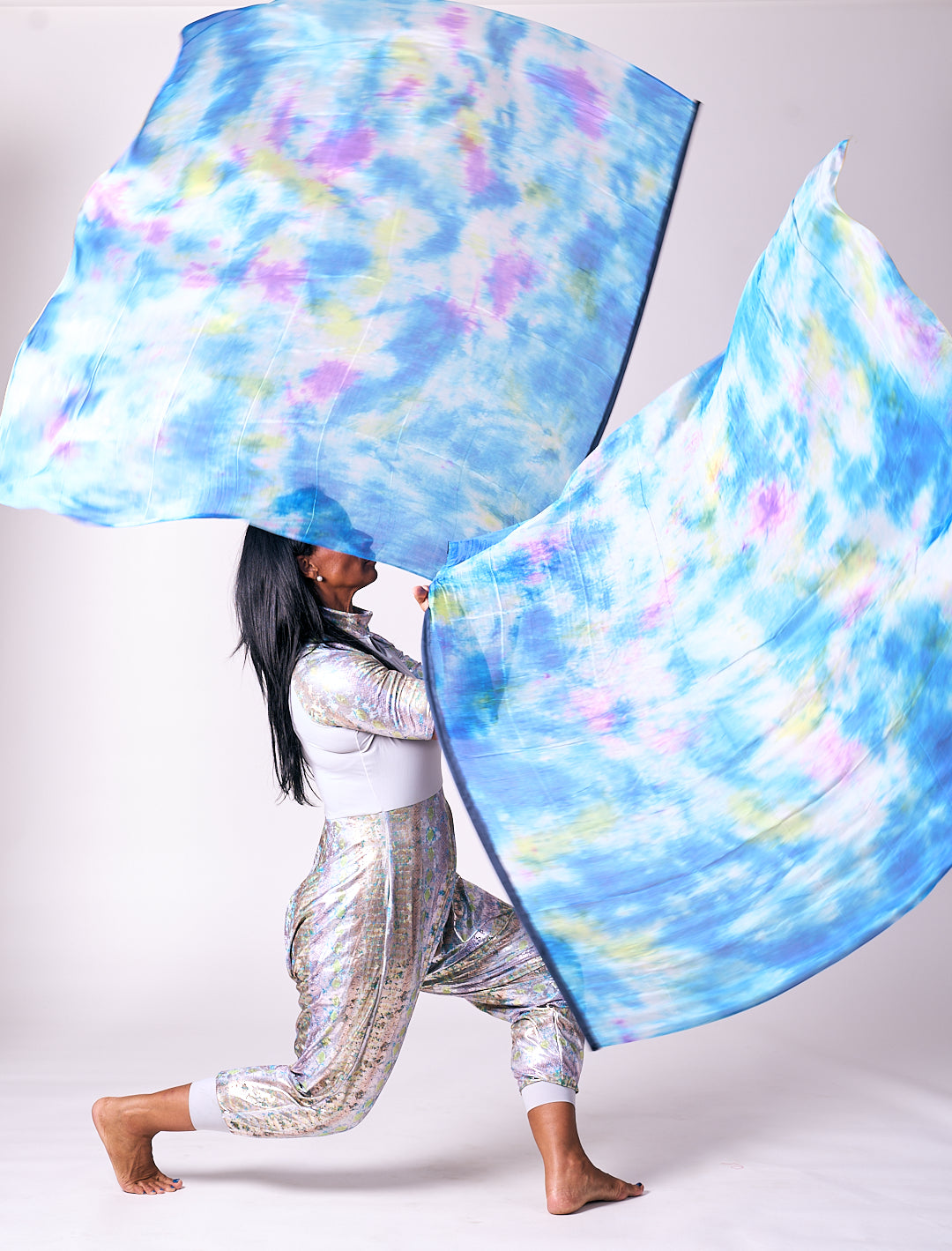 Praise & Worship Dance Flags (Set of 2) – Silk Pair | Flex Rod | 22” x 43” | Solid & Multicolor