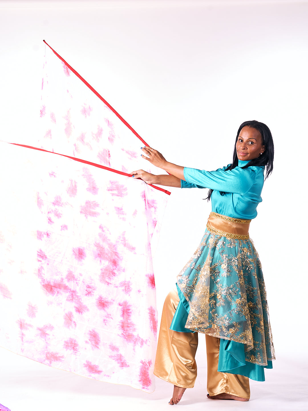 Praise & Worship Dance Flags (Set of 2) – Silk Pair | Flex Rod | 22” x 43” | Solid & Multicolor
